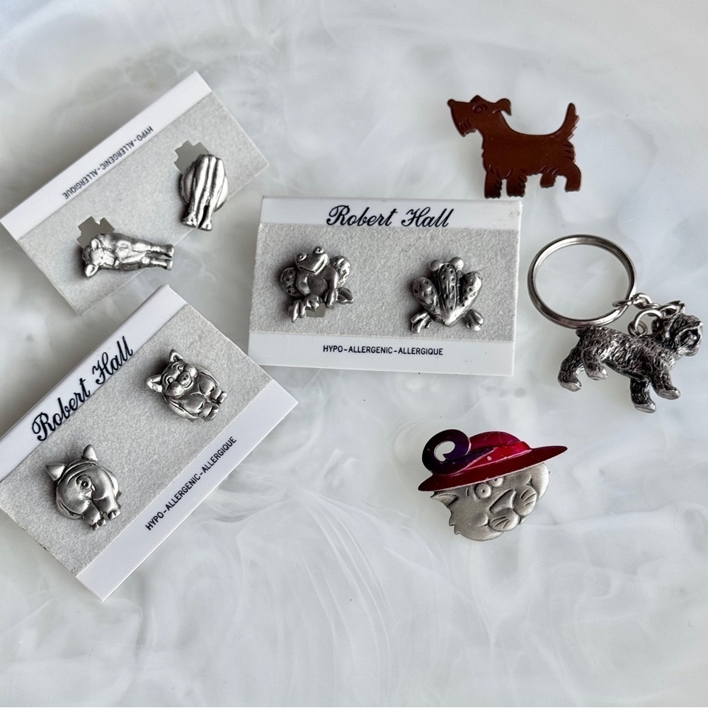 VINTAGE Pewter 🐾 Animal Jewelry Bundle🐾